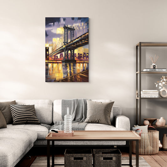 New York City Iconic Bridges - Canvas Wall Art Living Room