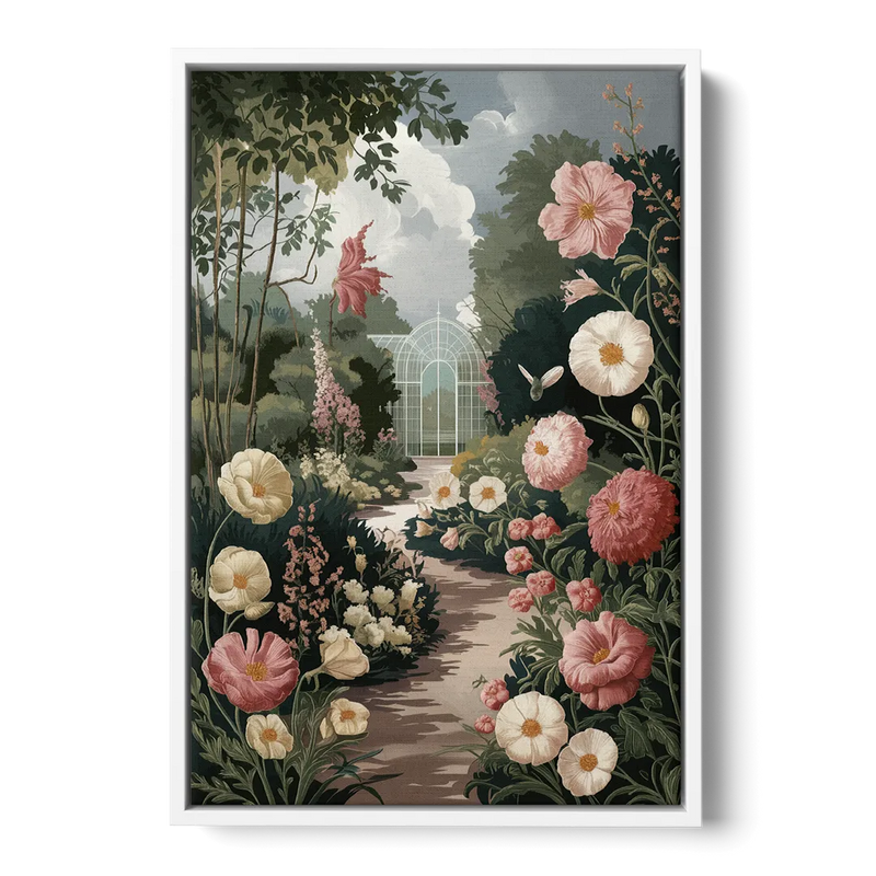 Dunedin Botanical Gardens - White Frame Canvas