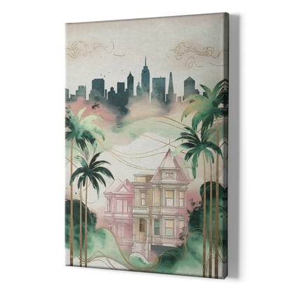 San Jose Urban Charm - Canvas Print Art Sides