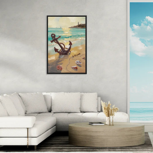 Norfolk Nautical Charm - Living Room Black Frame Canvas