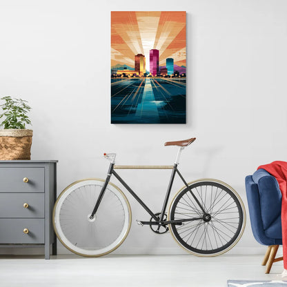 El Paso Downtown Vibes - Canvas Wall Art Living Room