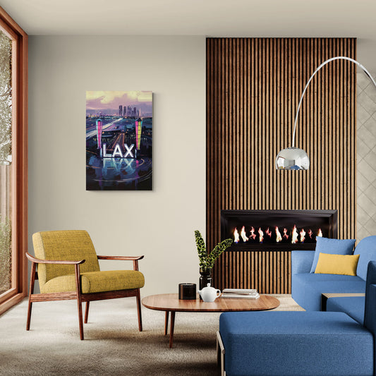 Los Angeles Airport Aerial View - Canvas Wall Art Living Room