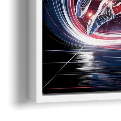 Los Angeles Clippers Basketball - Close-Up White Frame Canvas