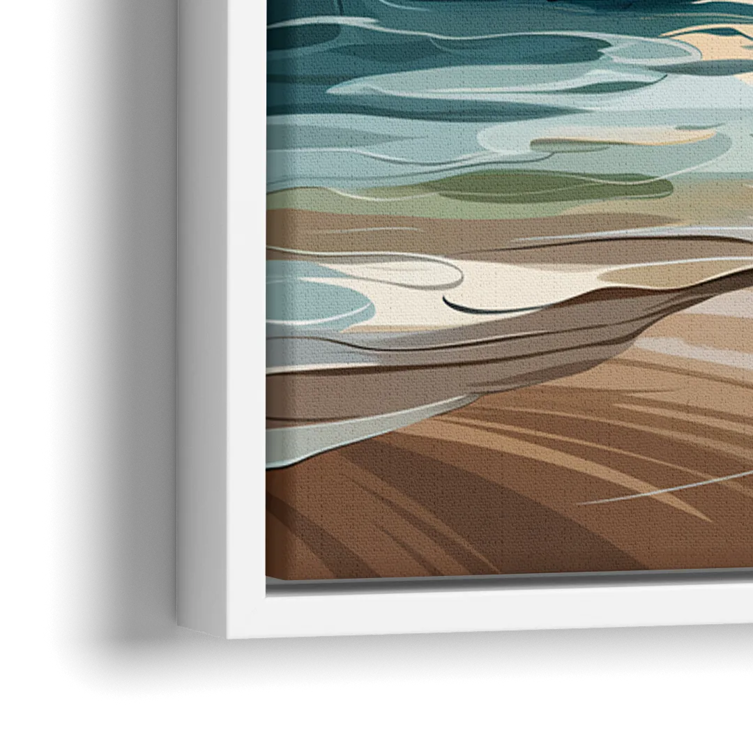 Mobile Coastal Vibes - Close-Up White Frame Canvas
