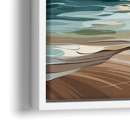 Mobile Coastal Vibes - Close-Up White Frame Canvas