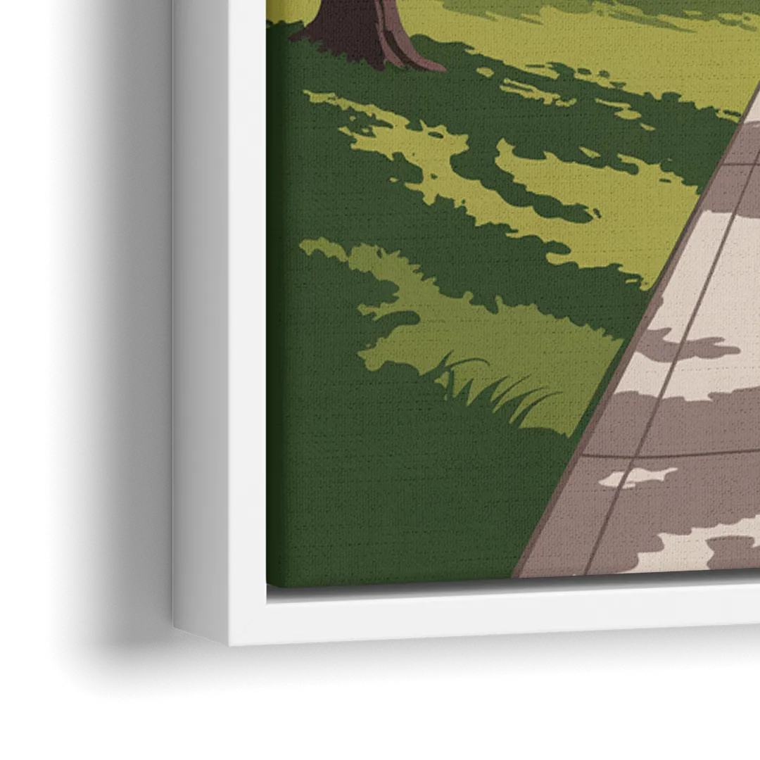 High Park Cherry Blossoms - Close-Up White Frame Canvas