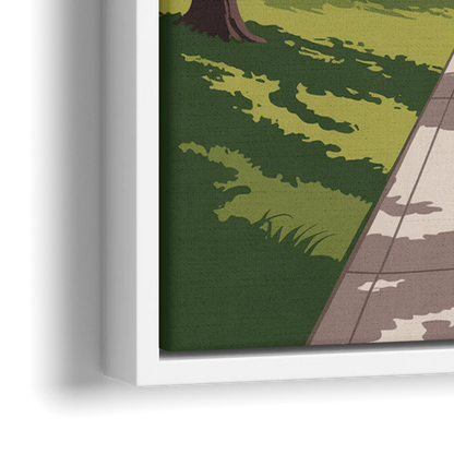 High Park Cherry Blossoms - Close-Up White Frame Canvas