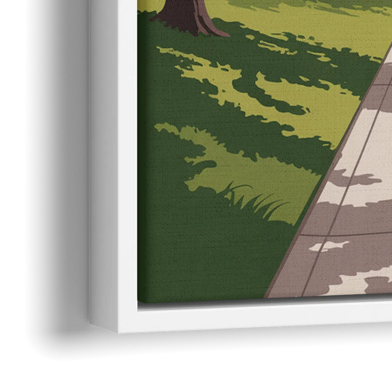 High Park Cherry Blossoms - Close-Up White Frame Canvas