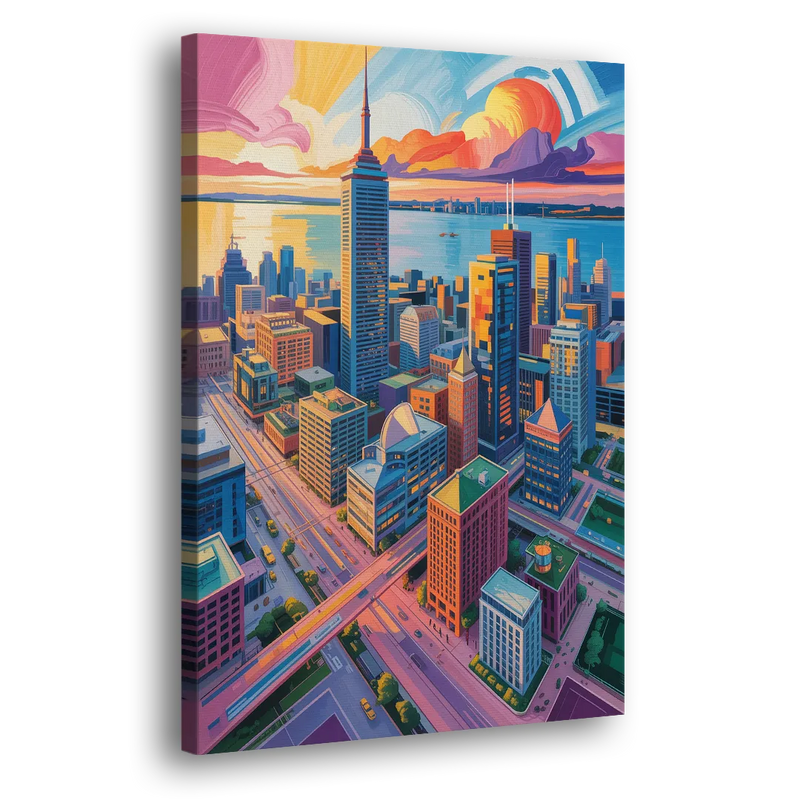 Toronto Financial District - Canvas Print Art Sides