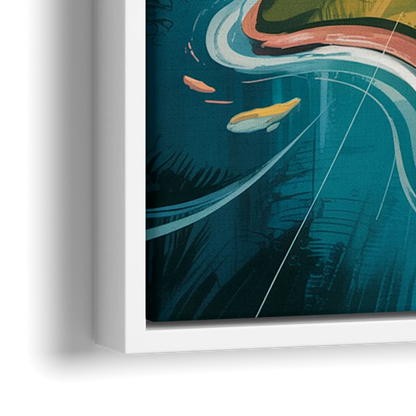 Toronto Island Aerial View - Close-Up White Frame Canvas