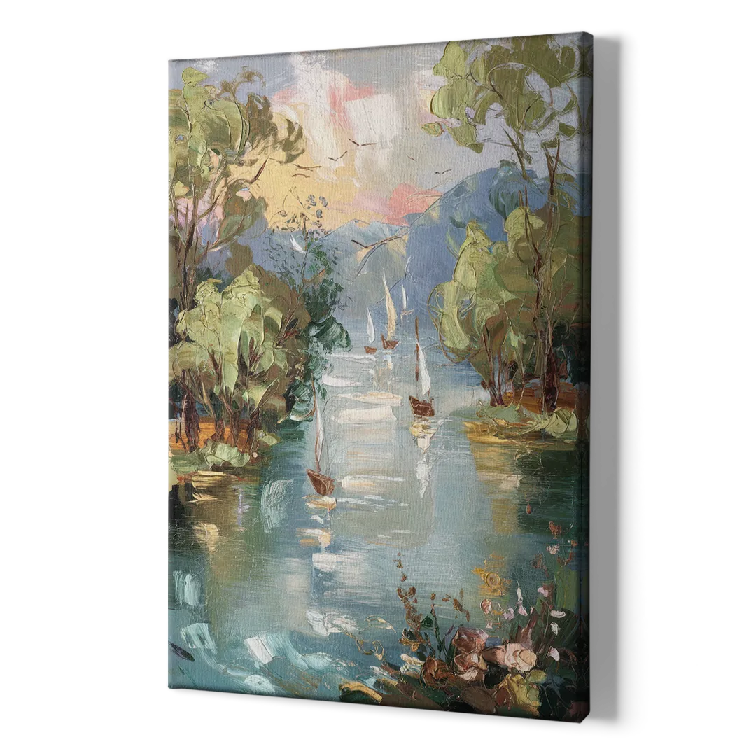 Eugene Riverfront Views - Canvas Print Art Sides