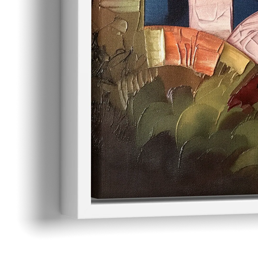 Huntsville Modern Cityscape - Close-Up White Frame Canvas