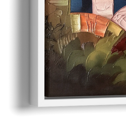 Huntsville Modern Cityscape - Close-Up White Frame Canvas