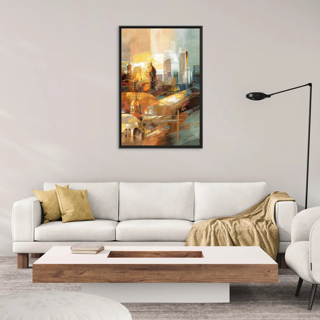 San Jose Historic Landmarks - Living Room Black Frame Canvas