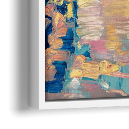 Buffalo Waterfront Sunrise - Close-Up White Frame Canvas