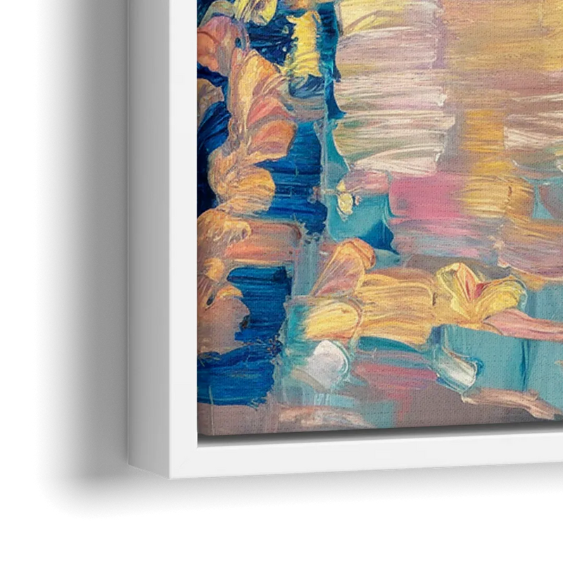 Buffalo Waterfront Sunrise - Close-Up White Frame Canvas