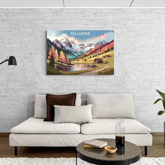 Telluride Alpine Landscape - Canvas Wall Art Living Room