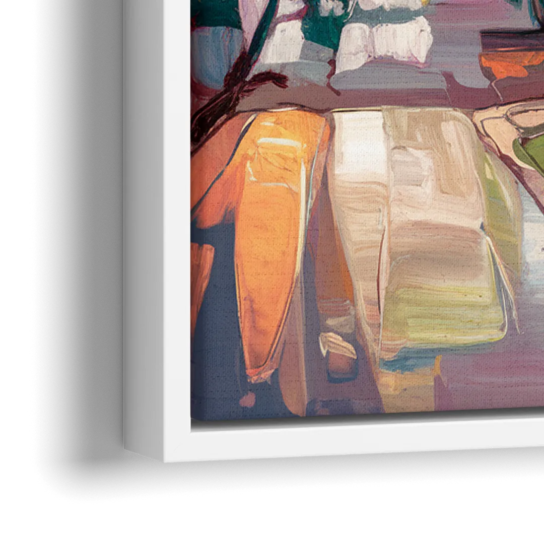 Springfield Neighborhood Charm - Close-Up White Frame Canvas