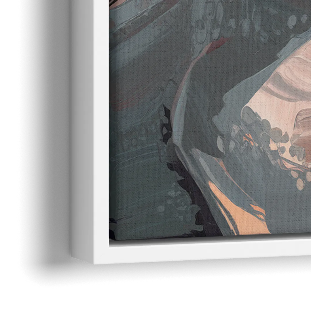 Chesapeake Bay Tranquility - Close-Up White Frame Canvas