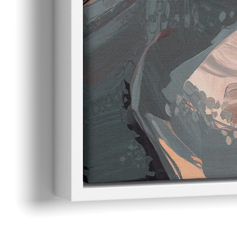 Chesapeake Bay Tranquility - Close-Up White Frame Canvas