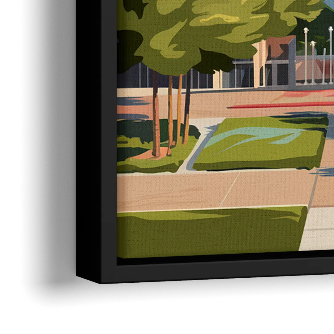Fresno State Campus Vibes - Close-Up Black Frame Canvas
