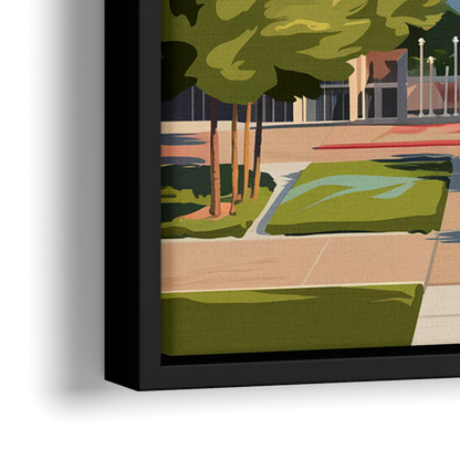 Fresno State Campus Vibes - Close-Up Black Frame Canvas