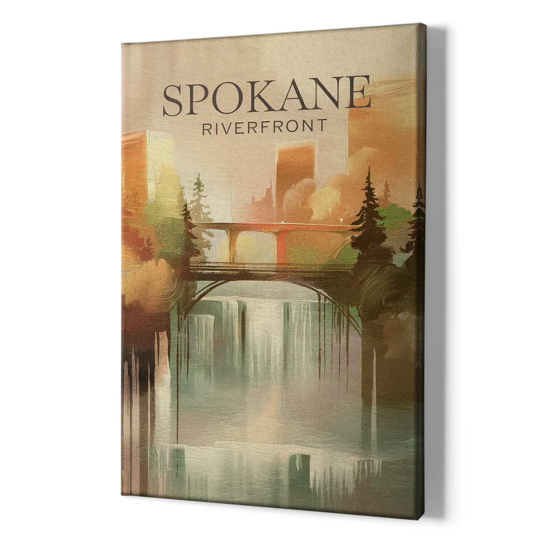 Spokane Riverfront Views - Canvas Print Art Sides
