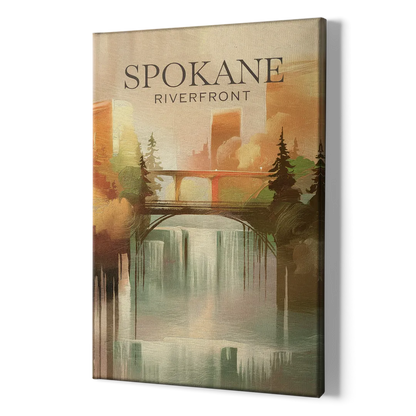 Spokane Riverfront Views - Canvas Print Art Sides