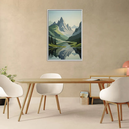 Alpine Adventure - Living Room White Frame Canvas