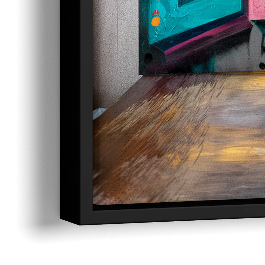 Dallas Deep Ellum Murals - Close-Up Black Frame Canvas
