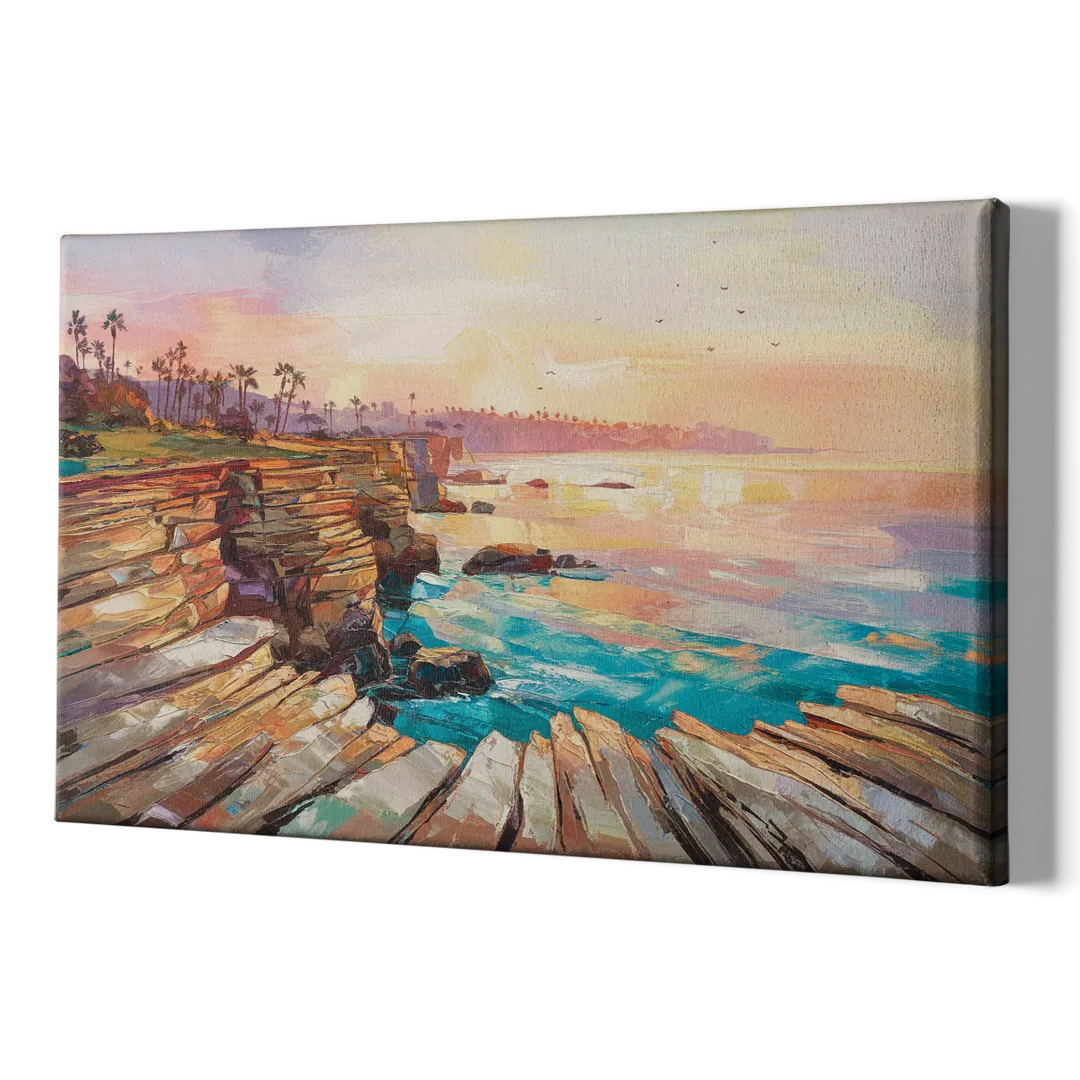 San Diego Coastal Cliffs - Canvas Print Art Sides