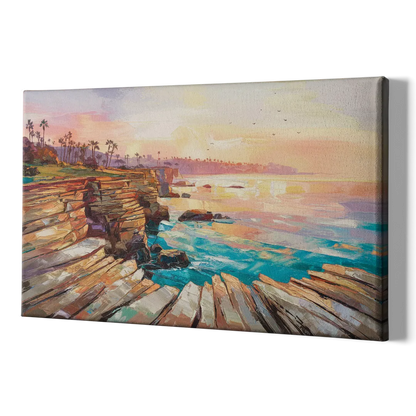 San Diego Coastal Cliffs - Canvas Print Art Sides
