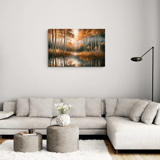 Aspen Forest Reflections - Canvas Wall Art Living Room