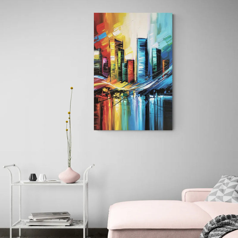 Houston Urban Energy - Canvas Wall Art Living Room