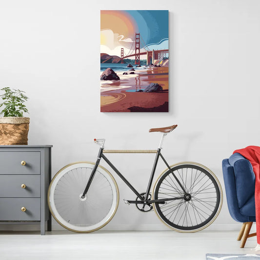 San Francisco Coastal Beauty - Canvas Wall Art Living Room