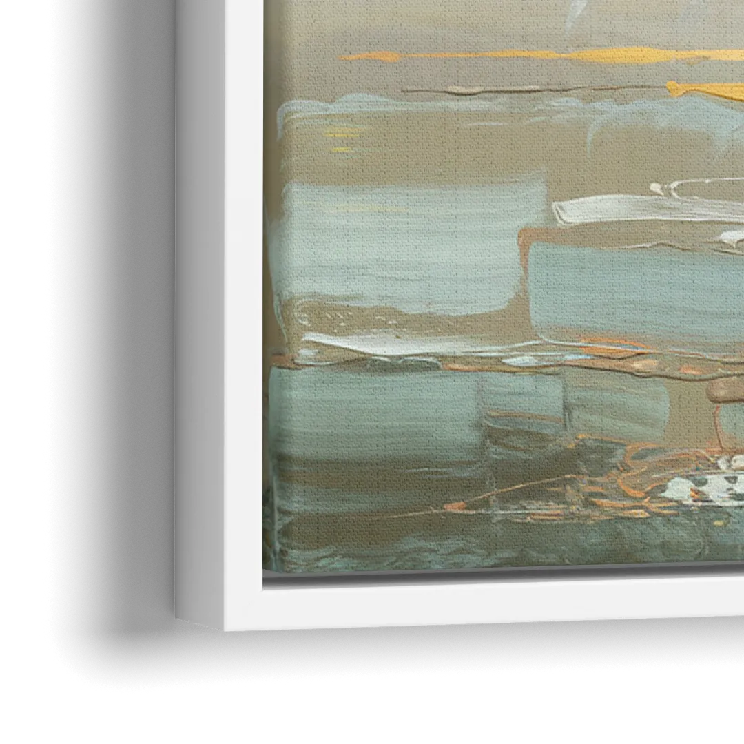 Corpus Christi Seagulls In Flight - Close-Up White Frame Canvas