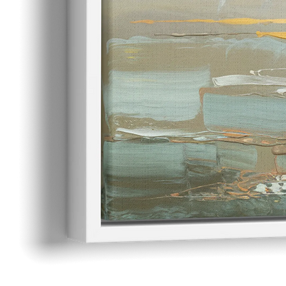 Corpus Christi Seagulls In Flight - Close-Up White Frame Canvas