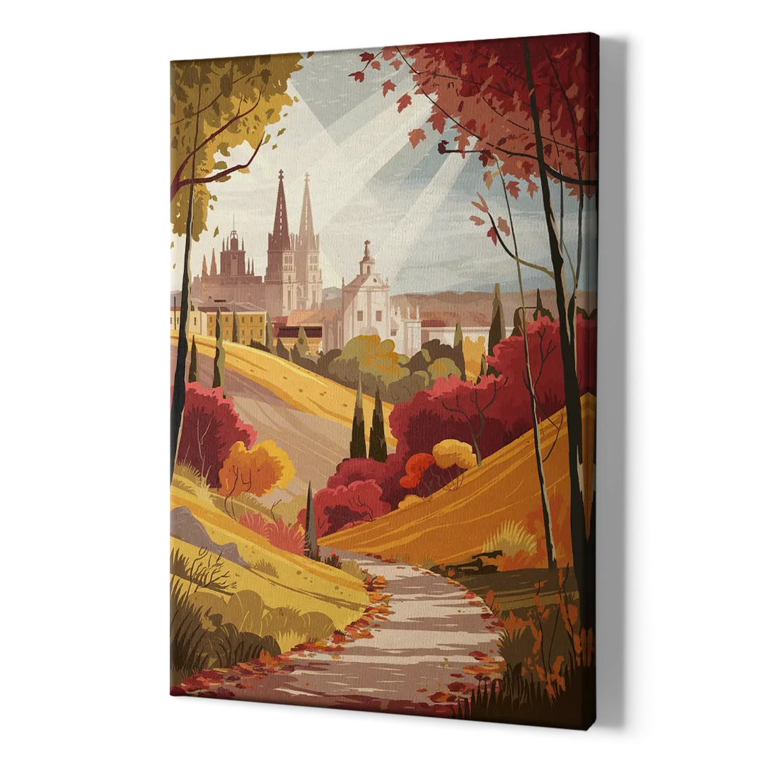 Toledo Autumn Landscape - Canvas Print Art Sides