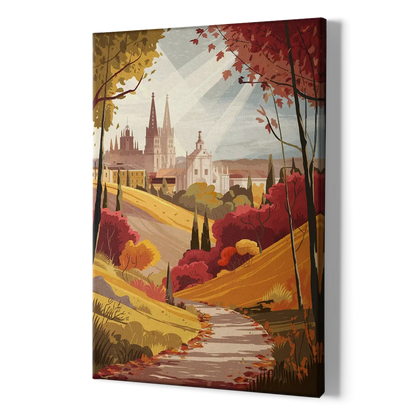 Toledo Autumn Landscape - Canvas Print Art Sides