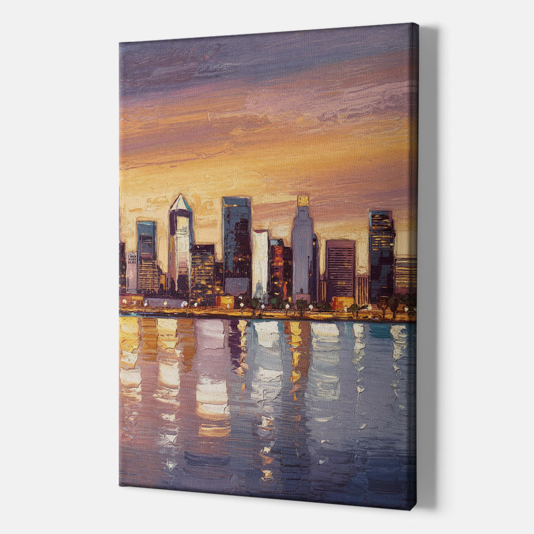 San Diego Downtown Skyline - Canvas Wall Art Indoor