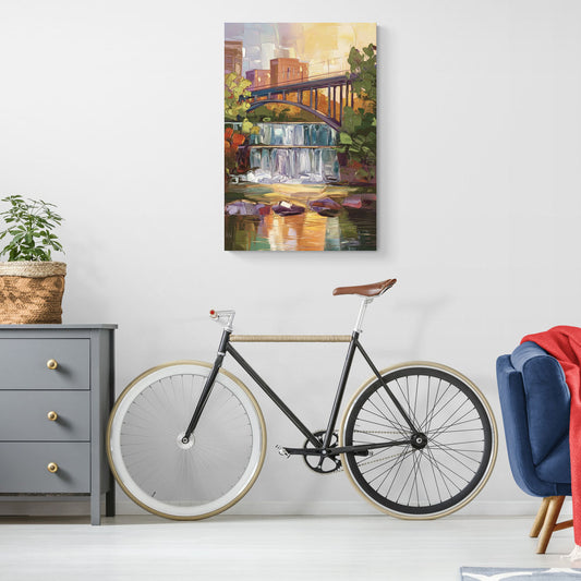 Greenville Historic Landmarks - Canvas Wall Art Living Room