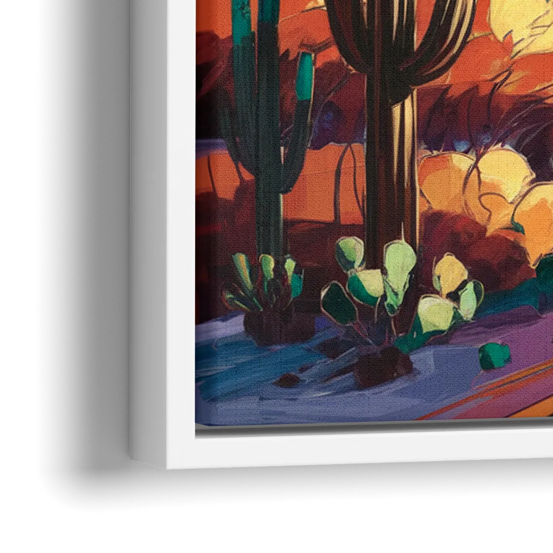 Phoenix Arizona Urban Art - Close-Up White Frame Canvas