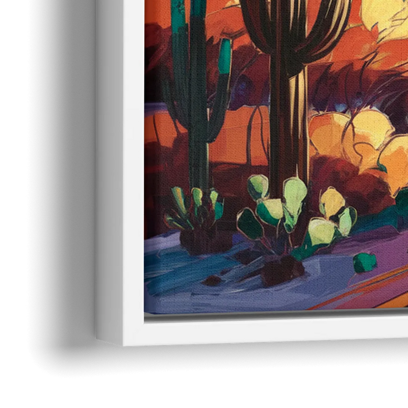 Phoenix Arizona Urban Art - Close-Up White Frame Canvas