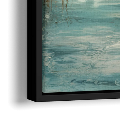 Buffalo Waterfront Tranquility - Close-Up Black Frame Canvas