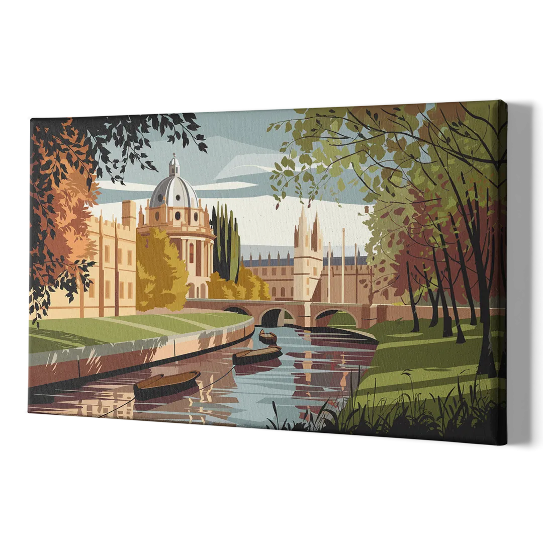 Oxford River Thames View - Canvas Print Art Sides