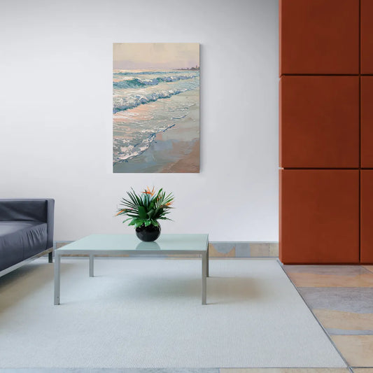 Huntington Beach Ocean Waves - Canvas Wall Art Living Room