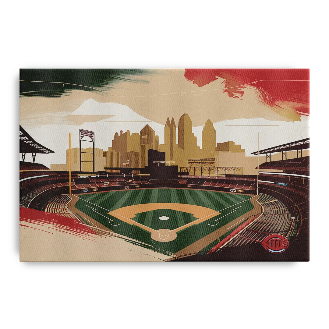 Cincinnati Reds Vintage Moments - Canvas Wall Art