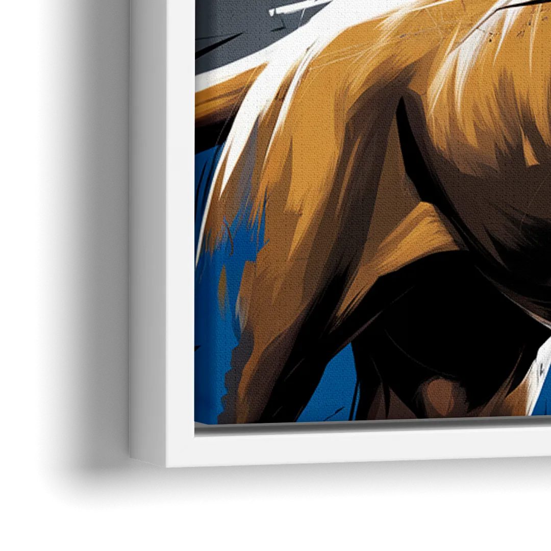 Detroit Lions Pride - Close-Up White Frame Canvas