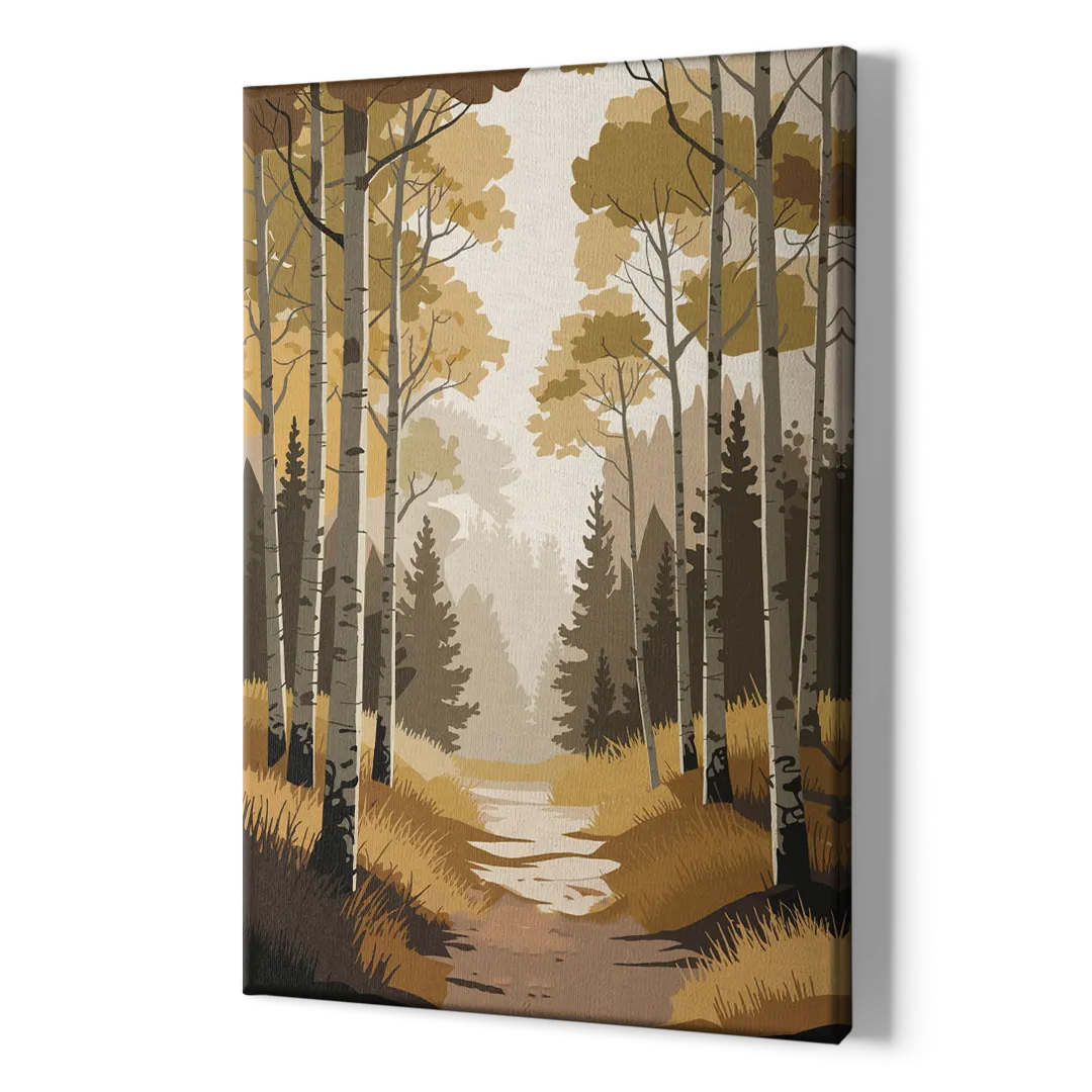 Aspen Dreamy Forest - Canvas Print Art Sides
