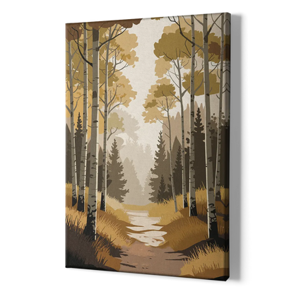Aspen Dreamy Forest - Canvas Print Art Sides